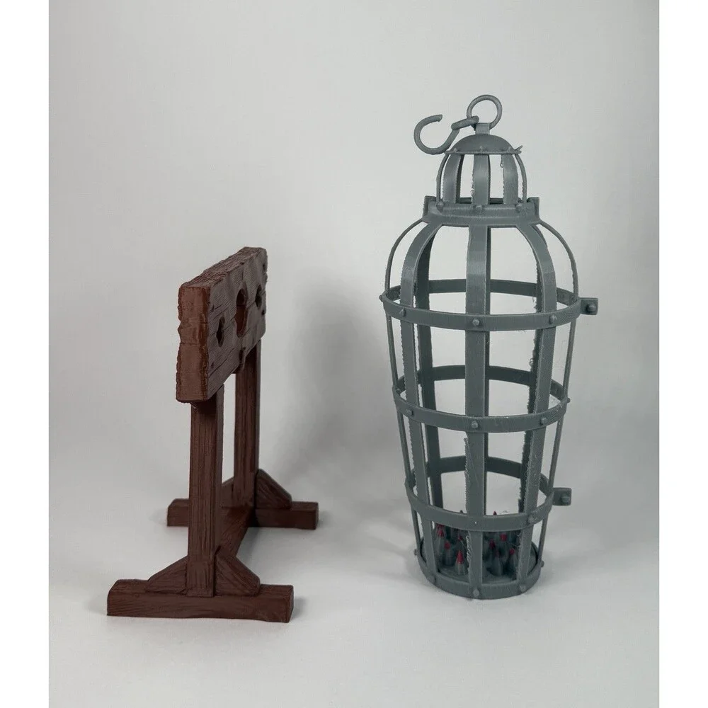 Aurora Monster Scenes-Style Hanging Cage  & Pillory Torture Devices Toys